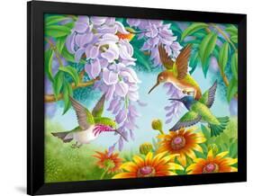 Hummingbirds-Olga Kovaleva-Framed Premium Giclee Print