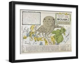 Humorous Diplomatic Atlas of Europe and Asia, Tokyo, Japan, 1904-null-Framed Giclee Print