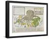 Humorous Diplomatic Atlas of Europe and Asia, Tokyo, Japan, 1904-null-Framed Giclee Print