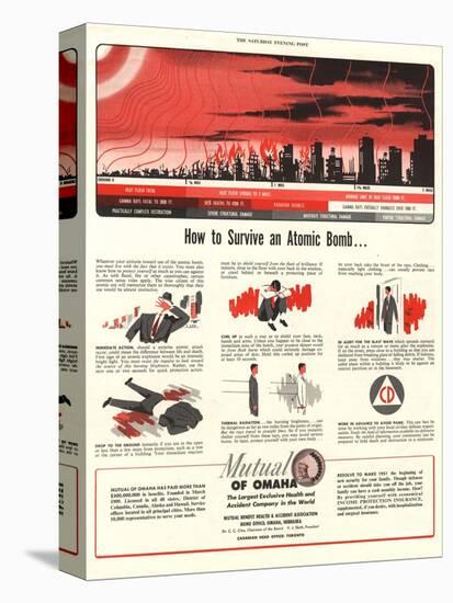 Humour Nuclear Atomic Bombs, USA, 1951-null-Stretched Canvas