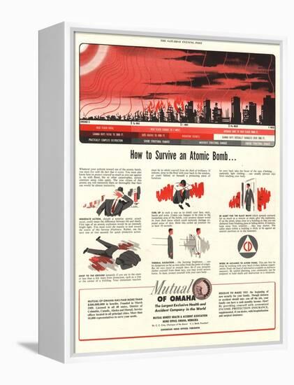Humour Nuclear Atomic Bombs, USA, 1951-null-Framed Stretched Canvas
