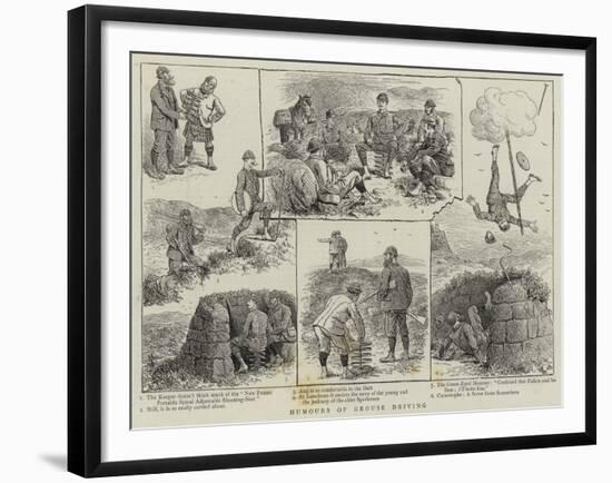 Humours of Grouse Driving-null-Framed Giclee Print