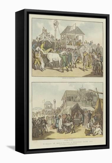 Humours of Horse-Racing a Hundred Years Ago-Thomas Rowlandson-Framed Stretched Canvas