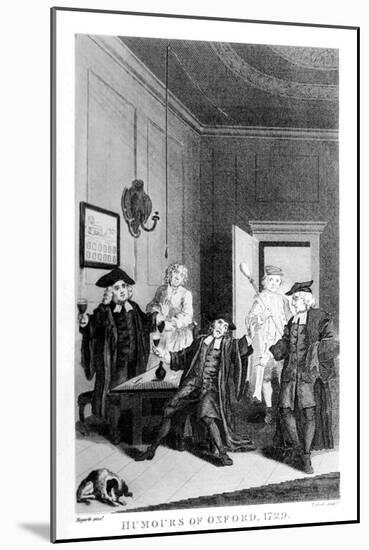 Humours of Oxford - frontispiece by William Hogarth-William Hogarth-Mounted Giclee Print