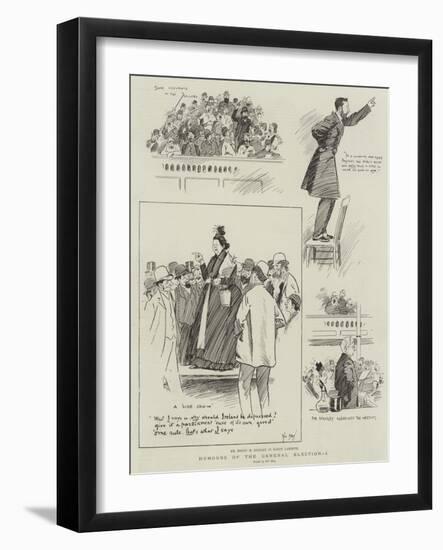 Humours of the General Election-Phil May-Framed Giclee Print