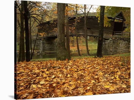 Humpback Covered Bridge, Covington, Virginia, USA-Charles Gurche-Stretched Canvas