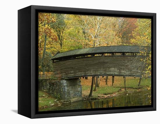 Humpback Covered Bridge, Covington, Virginia, USA-Charles Gurche-Framed Stretched Canvas