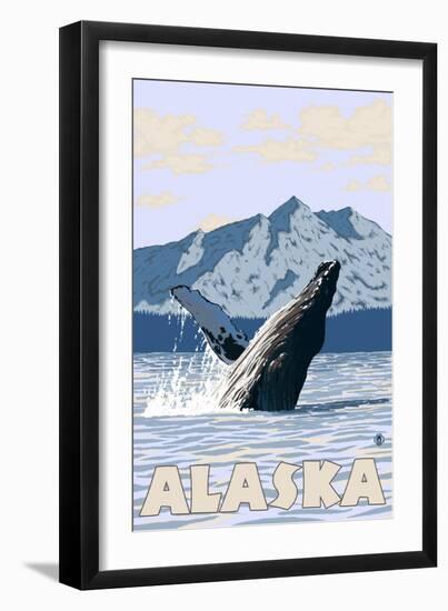 Humpback Whale, Alaska-Lantern Press-Framed Art Print