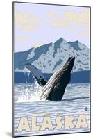 Humpback Whale, Alaska-Lantern Press-Mounted Art Print