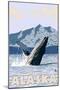 Humpback Whale, Alaska-Lantern Press-Mounted Art Print