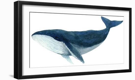 Humpback Whale - Blue-Jeannine Saylor-Framed Art Print