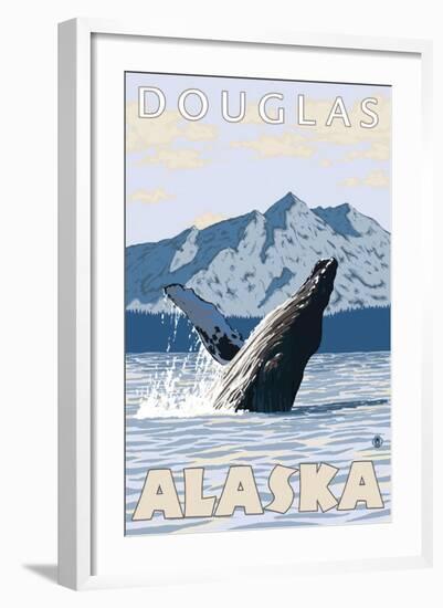 Humpback Whale, Douglas, Alaska-Lantern Press-Framed Art Print