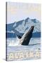 Humpback Whale, Juneau, Alaska-Lantern Press-Stretched Canvas