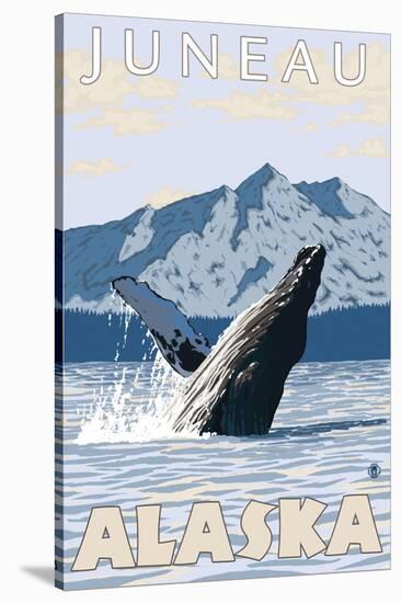 Humpback Whale, Juneau, Alaska-Lantern Press-Stretched Canvas