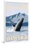 Humpback Whale, Juneau, Alaska-Lantern Press-Framed Art Print