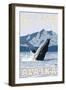 Humpback Whale, Juneau, Alaska-Lantern Press-Framed Art Print