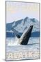 Humpback Whale, Juneau, Alaska-Lantern Press-Mounted Art Print