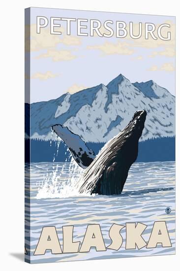 Humpback Whale, Petersburg, Alaska-Lantern Press-Stretched Canvas