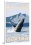 Humpback Whale, Petersburg, Alaska-Lantern Press-Framed Art Print