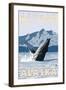 Humpback Whale, Seward, Alaska-Lantern Press-Framed Art Print