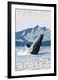 Humpback Whale, Seward, Alaska-Lantern Press-Framed Art Print