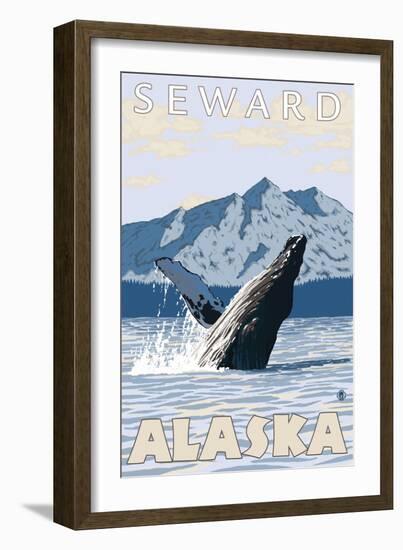 Humpback Whale, Seward, Alaska-Lantern Press-Framed Art Print