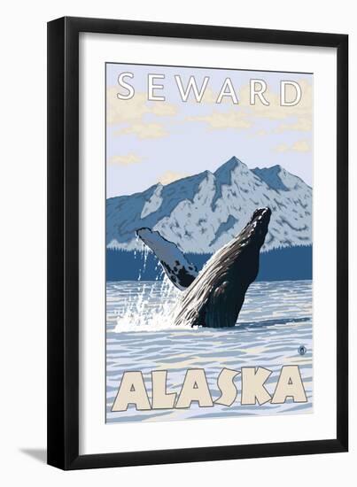 Humpback Whale, Seward, Alaska-Lantern Press-Framed Art Print