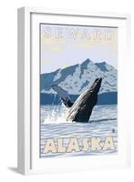 Humpback Whale, Seward, Alaska-Lantern Press-Framed Art Print