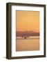 Humpback Whale Surfacing at Sunset-null-Framed Photographic Print