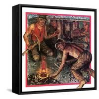 Humphrey Davy's Miner's Lamp-Clive Uptton-Framed Stretched Canvas