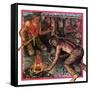 Humphrey Davy's Miner's Lamp-Clive Uptton-Framed Stretched Canvas
