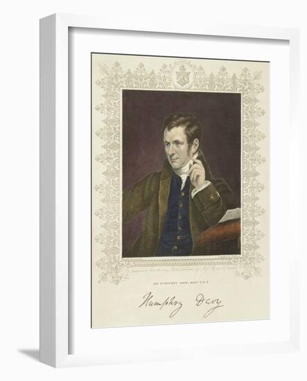 Humphry Davy, British Chemist and Inventor, 1801-Thomson-Framed Giclee Print