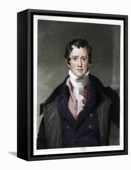 Humphry Davy, English chemist, (1833)-E Scriven-Framed Stretched Canvas