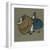 Humpty and Dumpty in Victorian Fancy Dress-Cecil Aldin-Framed Art Print