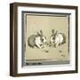 Humpty and Dumpty the Rabbits Eating a Cabbage-Cecil Aldin-Framed Art Print