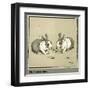 Humpty and Dumpty the Rabbits Eating a Cabbage-Cecil Aldin-Framed Art Print