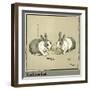 Humpty and Dumpty the Rabbits Eating a Cabbage-Cecil Aldin-Framed Art Print