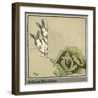 Humpty and Dumpty the Rabbits Find a Cabbage-Cecil Aldin-Framed Photographic Print