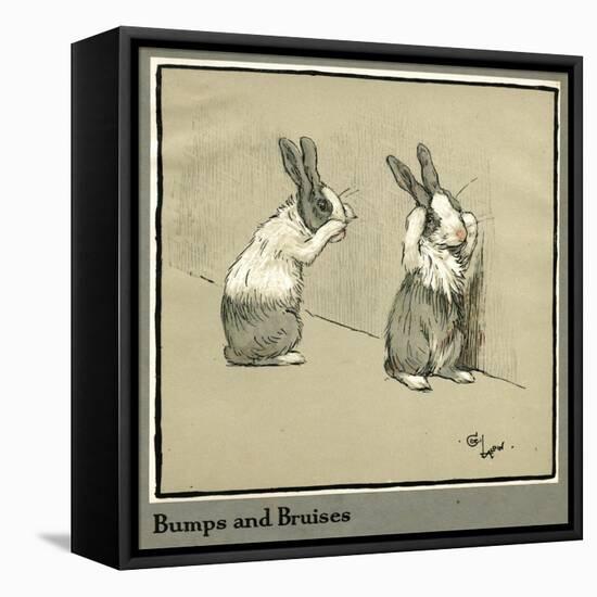 Humpty and Dumpty the Rabbits Lose their Way-Cecil Aldin-Framed Stretched Canvas
