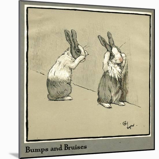 Humpty and Dumpty the Rabbits Lose their Way-Cecil Aldin-Mounted Art Print