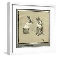 Humpty and Dumpty the Rabbits Lose their Way-Cecil Aldin-Framed Art Print