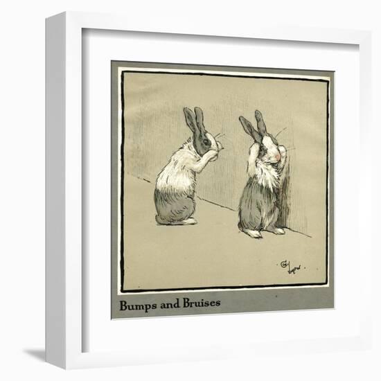 Humpty and Dumpty the Rabbits Lose their Way-Cecil Aldin-Framed Art Print