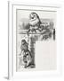 Humpty-Dumpty on the wall-John Tenniel-Framed Giclee Print