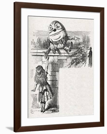 Humpty-Dumpty on the wall-John Tenniel-Framed Giclee Print