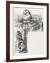Humpty-Dumpty on the wall-John Tenniel-Framed Giclee Print