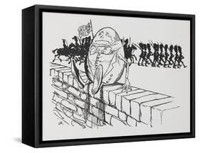 Humpty Dumpty Sat On a Wall-Arthur Rackham-Framed Stretched Canvas