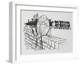 Humpty Dumpty Sat On a Wall-Arthur Rackham-Framed Giclee Print