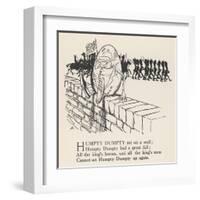 Humpty Dumpty-Arthur Rackham-Framed Art Print