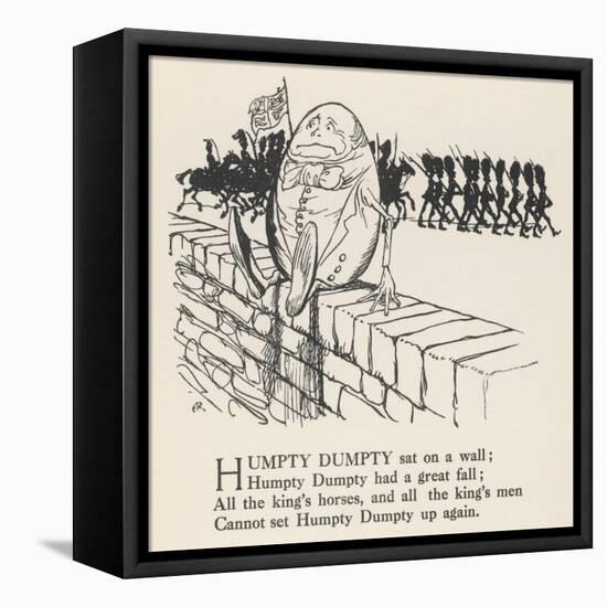 Humpty Dumpty-Arthur Rackham-Framed Stretched Canvas