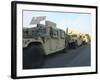 Humvees Sit on the Pier at Morehead City, North Carolina, Awaiting Deployment-null-Framed Photographic Print